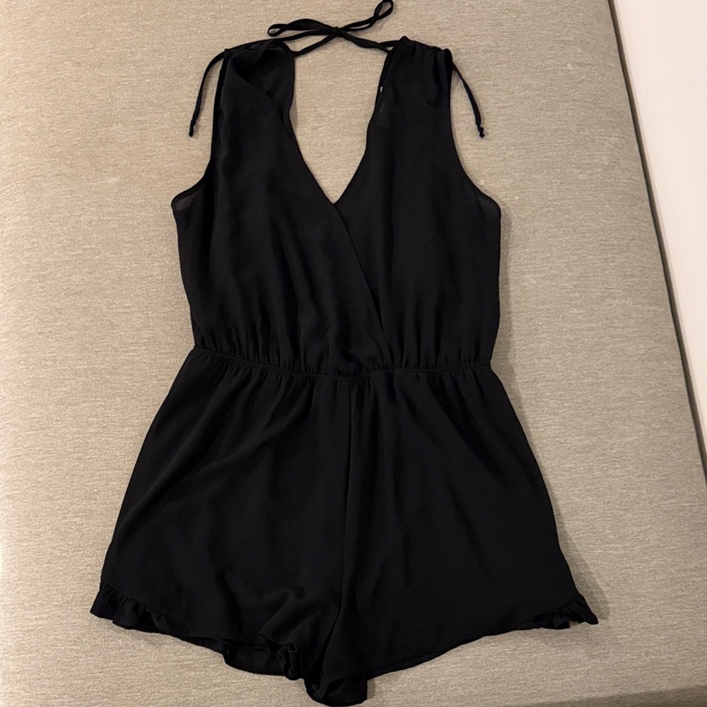 Astr Elegant Black Romper Size L